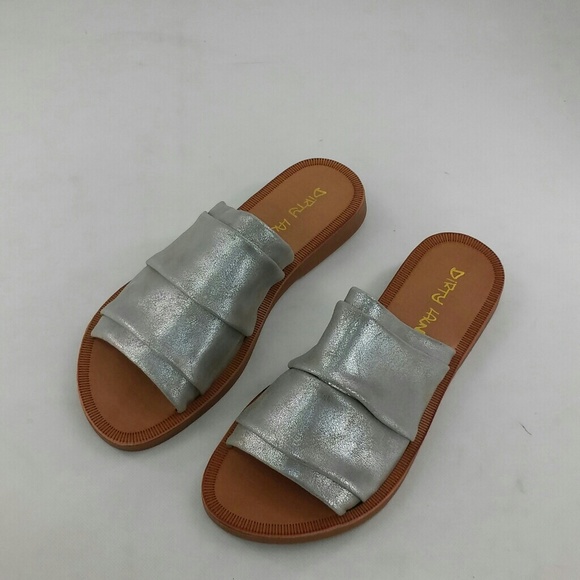 Best Buds By Dirty Laundry Slide Sandal, Silver Me - Picture 6 of 6